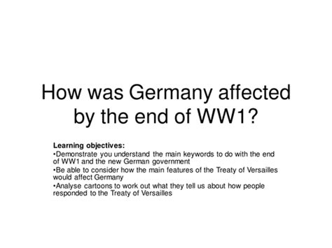 Consequences Of The Treaty Of Versailles Teaching Resources