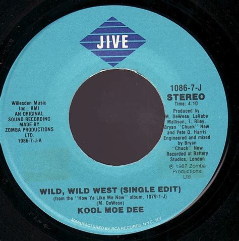 Wild Wild West By Kool Moe Dee 1988 02 00 7inch X 1 Jive Cdandlp