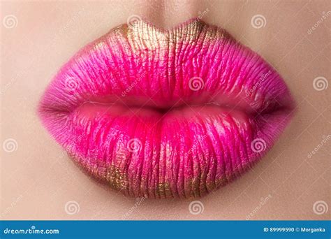 Woman Lips Blowing A Kiss Stock Photo Image Of Catwalk 89999590