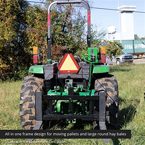 Titan 48 In Pallet Fork Hay Frame Attachment With Rack Receiver Hitch