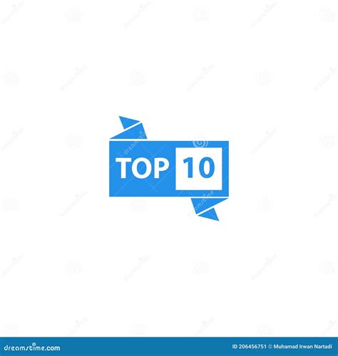 Top Ten List Best 10 Vector Icon Template Stock Vector Illustration