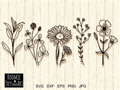 Wildflower Svg Floral Svg Files For Cricut Flowers Svg Etsy My XXX Hot Girl