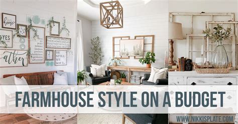 9 Ways To Get A Farmhouse Living Room On A Budget Nikkis Plate