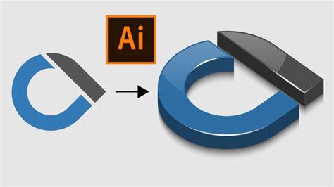 How To Create 3d Glossy Logo In Adobe Illustrator Easy Tutorial Youtube