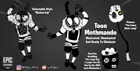 [ fortnite concept ] toon mothmando illustrated illuminated and ready to eliminate fortnitebr