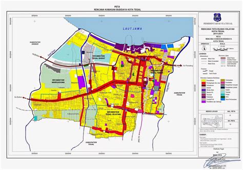 18 nama kecamatan di kabupaten tegal peta dunia sumber : Peta Kota: Peta Kota Tegal