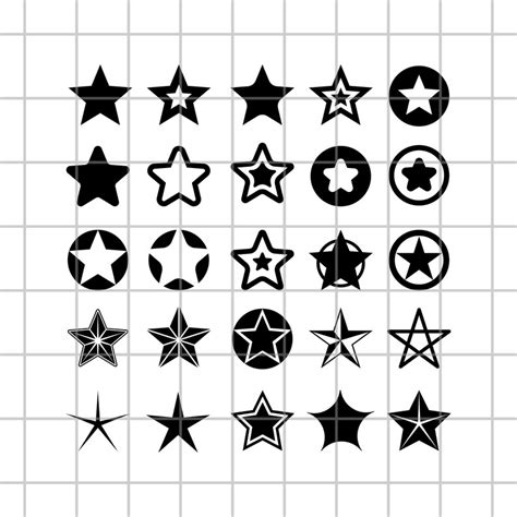 Stars Svg Bundle Star Svg Star Digital Download Star Cut Files Star