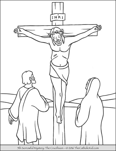 Sorrowful Mysteries Coloring Pages The Catholic Kid