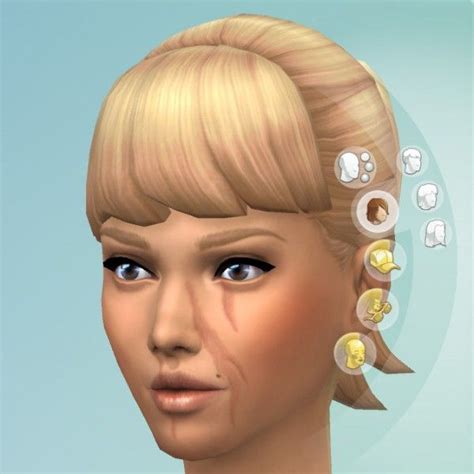 Face Paint Facial Scars By Kisafayd From Mod The Sims Sims 4