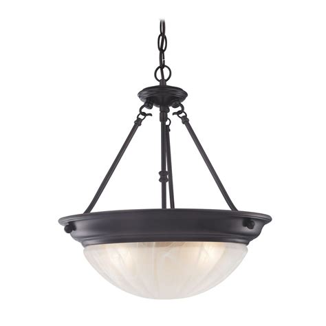Inverted Bowl Pendant Light In Bronze With Three Lights 566 30