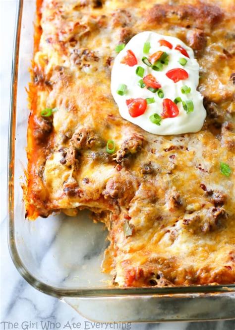 Taco Lasagna Only 7 Ingredients Easy Dinner Casserole