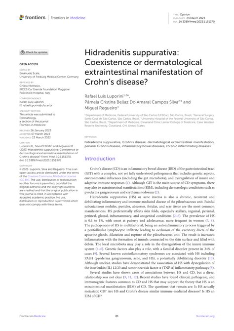 Pdf Hidradenitis Suppurativa Coexistence Or Dermatological