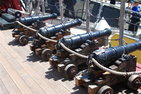 Mini Canons On The Deck Of The Bounty Tall Ship 2012 Schiff Kanone