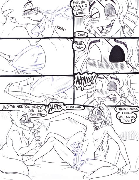 Rule 34 Alphys Anthro Bed Blush Breasts Collar Comic Dialogue Dildo