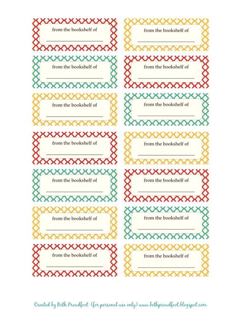 Free Print Book Labels The Prudent Pantry Free Printable Book Labels