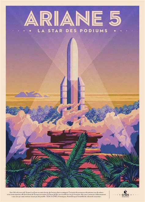 Retro Futuristic Space Posters For Cnes Designed By Thomas Hayman Space Travel Posters Retro