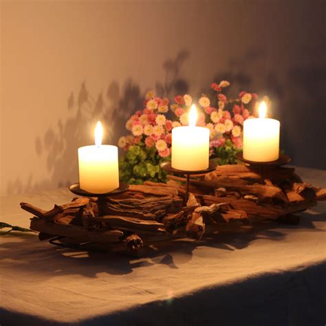 Buy Wooden Candle Holder Home Decor