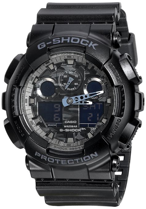 Casio G Shock Analog Digital Dial Black Resin Mens Watch Ga100cf 1a Ebay