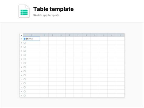 Download The Free Table Template For Sketch Freebiefy
