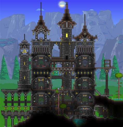 My Castle In The Jungle Terraria Castle Terraria House Design Terrarium