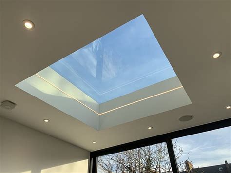 A Finished Skylight With Finished Led Strip Light Completely Internal