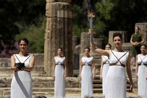 Olympic Torch For Rio Games Lit At Ancient Greek Site