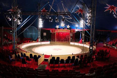 Circus Ring Arena Inside Big Top Tent Inside A Touring Circus Big Top