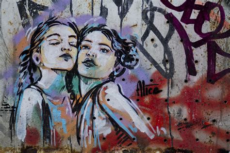 They belong to their respective owners. Graffiti, two girls wallpapers and images - wallpapers, pictures, photos