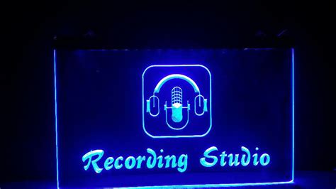 Recording Studio Microphone Bar LED Light Sign - Neon | Recording studio, Recording studio ...