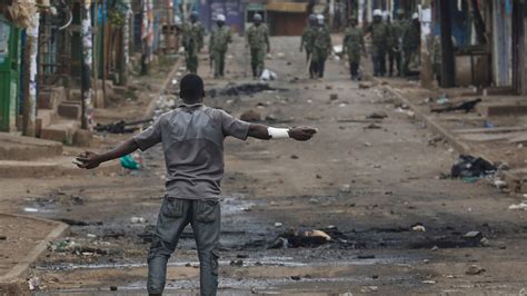 24 killed in kenyan election violence many after police open fire on opposition protesters