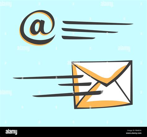 Email Envelope Icon In A Motion Cartoon Pop Art Style Stock Vector
