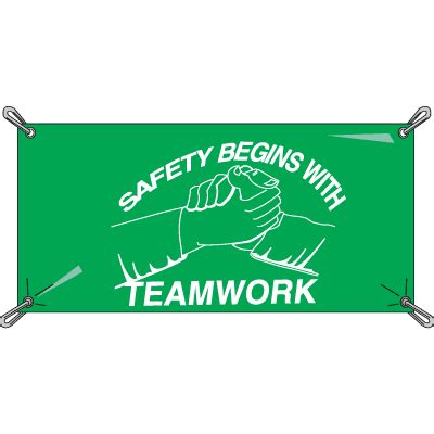 Fire safety will not be compromised by the import or distribution in singapore of such cylinders; Safety Begins With Teamwork Safety Slogan Banners|Seton Canada