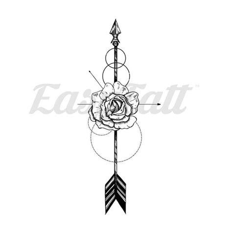 Floral Arrow Temporary Tattoo Easytatt