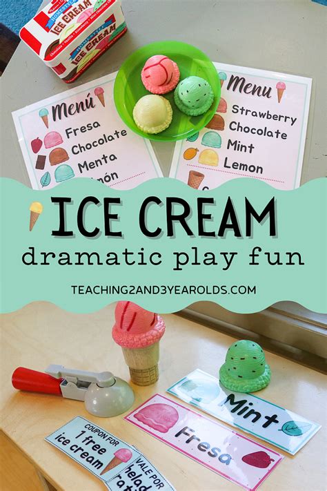 ice cream shop dramatic play free printables