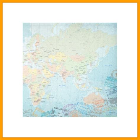 World Travel Eastern Hemisphere Map Paper 12 X 12 1 Sheet
