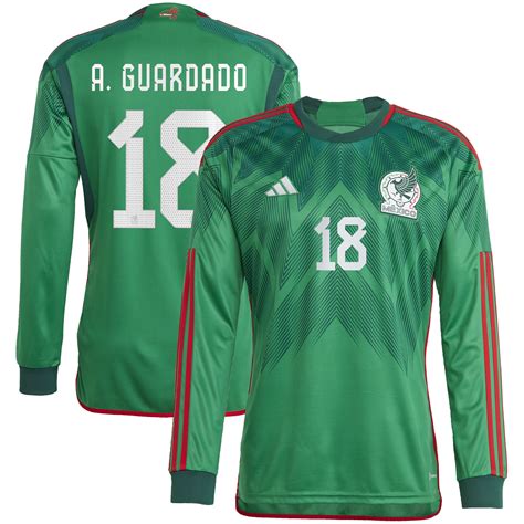 Andres Guardado Mexico National Team 202223 Home Long Sleeve Jersey