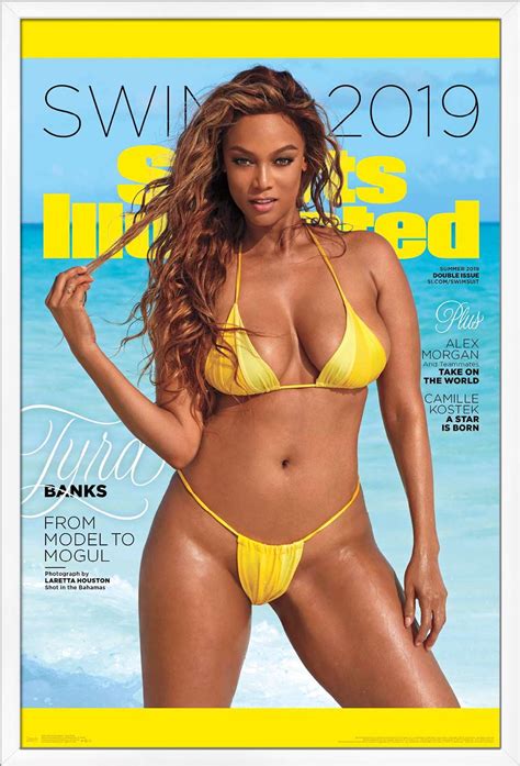 art posters swimsuit edition tyra cover poster sports illustrated collectibles and art