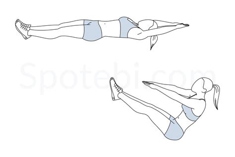 V Ups Illustrated Exercise Guide Workout Guide V Ups Exercise