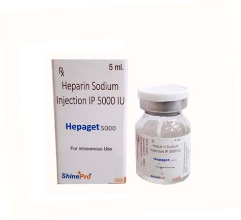 Heparin 5000 Units Injection Shinepro Lifesciences Pvt Ltd