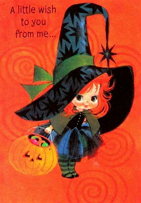 Vintage Halloween Cute Card Trick Or Treat In 2019 Vintage