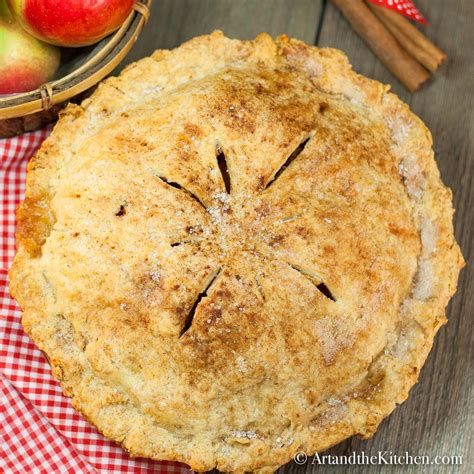 All you need are a double pie crust, apples, butter, water, sugar, and flour. Grandma's Old Fashioned Apple Pie | Art and the Kitchen