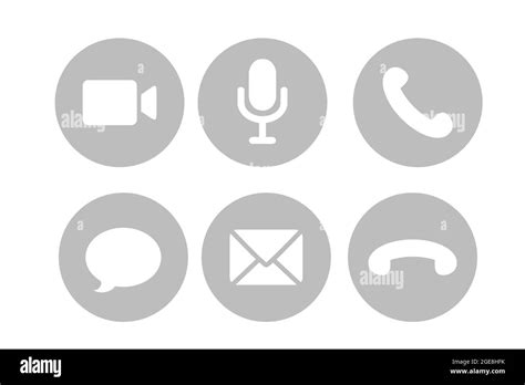 Virtual Hangouts Icons For Conference Call Video Sound Message Mail