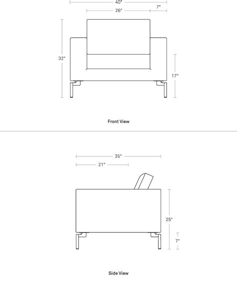 Standard Armchair Dimensions