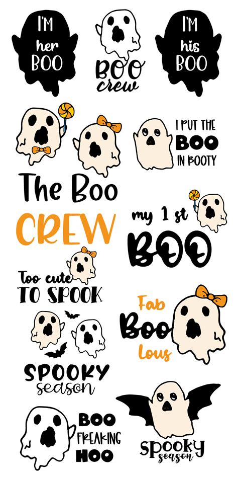 Halloween Ghost Quotes Clipart On Behance