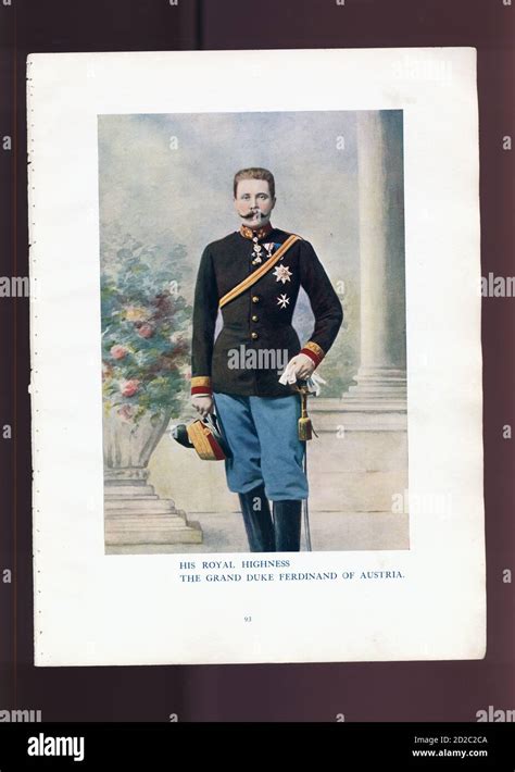 Chromolithographic Portrait Of Archduke Franz Ferdinand Of Austria 18 December 1863 28 June