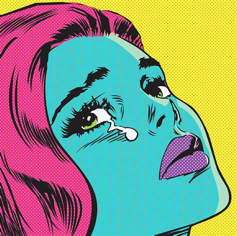 Pop Art Girl Crying Ubicaciondepersonascdmxgobmx
