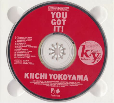 Kiichi Yokoyama You Got It Japan Cd 32fd 7042 1989 S7925 Ebay