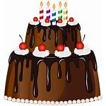 Cake Birthday Clip Candles Happy Clipart Background