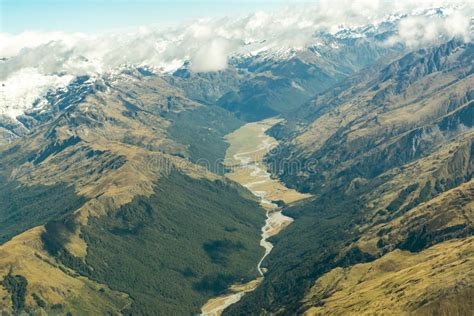 Mountain Range South Island New Zealand Stock Image Image Of Rugged