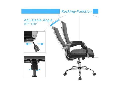Furmax ribbed office chair high back pu leather executive conference desk chair adjustable swivel chair with arms (black) limited time offer, ends 07/25 type: Furmax Ribbed Office Chair Mid-Back PU Leather, Black - Newegg.com